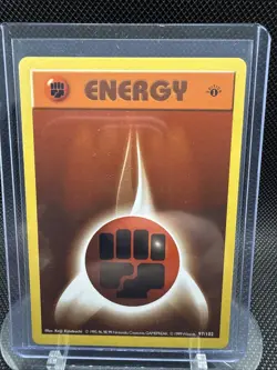 Pokemon TCG Fighting Energy Base Set Unlimited Common 1st Edition Shadowless NM - Image 1