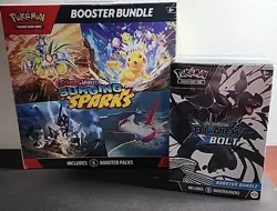 2 Pokemon Booster Bundles New Factory Sealed Surging Sparks & Black Bolt - Image 1