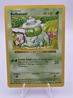 Pokemon TCG Bulbasaur Base Set, Shadowless Common - LP - Image 1