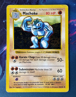 Shadowless - Machoke - Base Set - 34/102 - Uncommon - Vintage Pokemon - Image 1