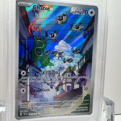 2024 POKEMON TEF EN-TEMPORAL FORCES ILLUSTRATION RARE #181 CHATOT PSA 10 GEM MT - Image 4