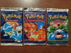 🔥1999 Pokemon Base Set Booster Pack x3 Artset Charizard Spanish Unlimited NEW🔥 - Image 1