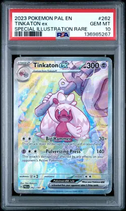 2023 POKEMON PAL EN-PALDEA EVOLVED SPECIAL ILLUSTRATION RARE TINKATON EX PSA 10 - Image 1