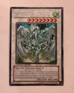 Yugioh Stardust Dragon CT05-EN001 2008 Collectors Tin Secret Rare Near Mint - Image 1