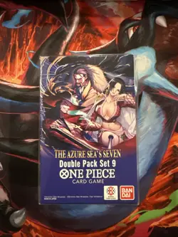 One Piece TCG: Double Pack Set 9 The Azure Sea's Seven - FACTORY SEALED! IN HAND - Image 1