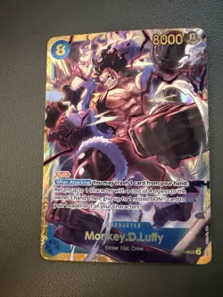 Monkey.D.Luffy OP11-118 Secret Rare EN A Fist of Divine Speed One Piece NM - Image 1