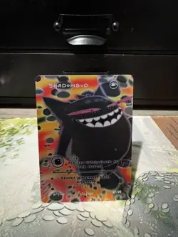 😈 Pokederp Halloween Shadowbud Holo Gengar 27/36 Derpy Fan Art Card 😈 - Image 1