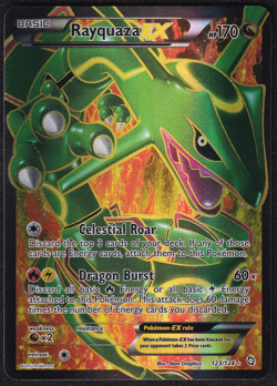 Rayquaza EX 123/124 Dragons Exalted Full Art Holo Pokemon Card NM - Image 1