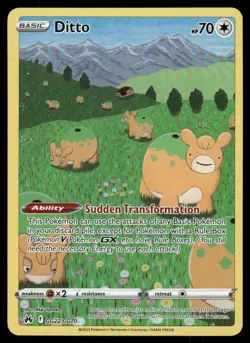 Pokemon Cards Ditto GG22/GG70 Crown Zenith Galarian Gallery Holo NM - Image 1