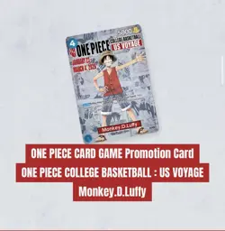 One Piece Monkey D. Luffy US College Basketball Promo Card RUTGERS 01/23 IN HAND - Image 1