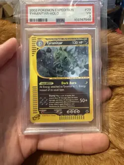 Pokemon 2002 Expedition Tyranitar Holo Card #29/165 PSA 3 - Image 1