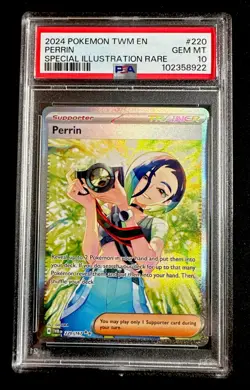PSA 10 Perrin 220/167 Special Illustration Rare Twilight Masquerade Pokemon Card - Image 1