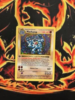 Machamp 1st edition shadowless holo rare card Pokemon - Image 1