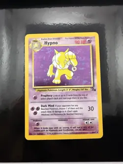 1999 Pokemon TCG Hypno 8/62 Fossil Set Holo Rare Card Vintage WOTC NEAR MINT - Image 1