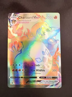 Pokemon TCG Charizard VMAX Rainbow Secret Rare Card 074/073 Champions Path - Image 1