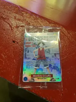 One Piece Monkey D. Luffy US Voyage College Basketball Card Rutgers 1/23 IN HAND - Image 1