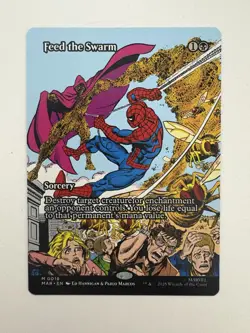 Feed the Swarm Borderless Showcase MTG Magic the Gathering Card NM Near Mint MAR - Image 1