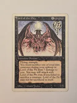 Lord of the Pit Revised Edition Regular Heavily Played Condition - Image 1