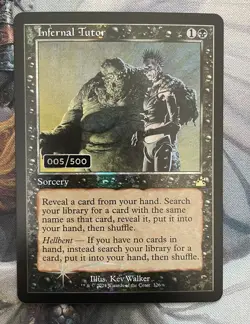 Retro Foil SERIALIZED Infernal Tutor 005/500 RAVNICA Storm Serial MTG - Image 1