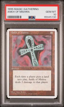 ANKH OF MISHRA 4th Edition Rare PSA 10 Gem Mint Vintage MTG [Nostalgium] - Image 1