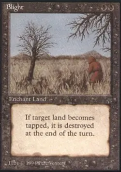Blight Magic mtg Moderate Play, English Legends x1 - Image 1