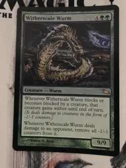 MTG - Witherscale Wurm - FOIL - Shadowmoor Lp - Image 1
