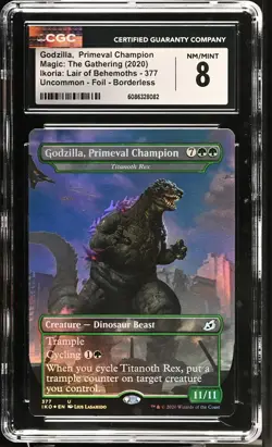 TITANOTH REX Ikoria: Lair of Behemoths Foil Godzilla CGC 8 MTG [Nostalgium] - Image 1