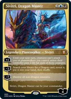 MTG Foil - Sivitri, Dragon Master (Foil Etched) - 65 / NM / English - Image 1