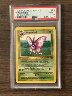 POKEMON JUNGLE VENOMOTH NON HOLO 29/64 PSA 9 MINT # 68474073 - Image 3