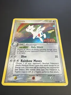 Togetic 14/109 EX Team Rocket Returns Reverse Holo Stamped 2004 Pokemon LP/NM - Image 2