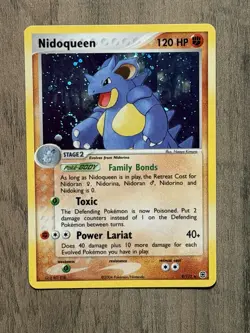 Pokemon TCG Nidoqueen Holo Rare with Swirl 9/112 Fire Red and Leaf Green - Image 1