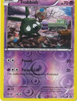 TRUBBISH REVERSE-HOLO 75/113 POKEMON BLACK AND WHITE LEGENDARY TREASURES - Image 1