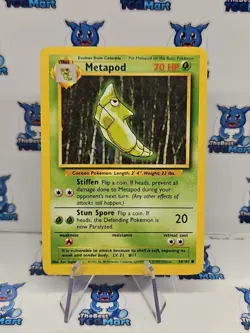 Pokemon Metapod 54/102 Base Set LP - Image 1
