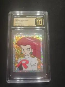 Jessie #S35 Merlin Pokemon Album Stickers Glitter CGC Pristine 10 - Image 1