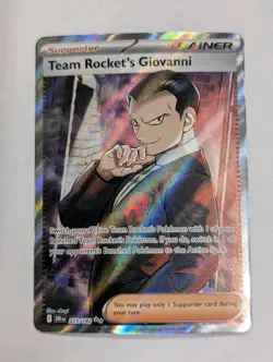 Team Rocket's Giovanni 225/182 Sv10: Destined Rivals Holo Pokemon TCG NM - Image 1