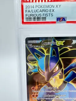 2014 Pokemon XY Furious Fists Lucario EX #107 | FULL ART | PSA 8 NM-MT - Image 2