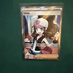Pokemon TCG Hilda Full Art Ultra Rare White Flare Holo - Image 1