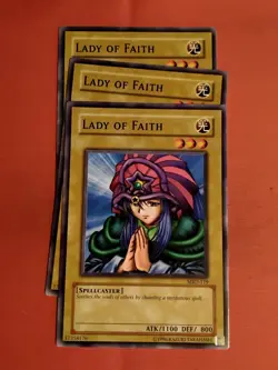Yu-Gi-Oh! (x3) Lady Of Faith MRD-119 Unlimited Common - Unplayed Mint+ - Image 1