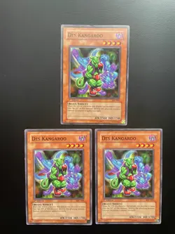 Yugioh Des Kangaroo IOC-005 Common 1st Edition LP/MP X3 - Image 1