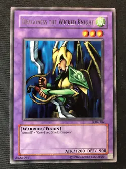 Yu-Gi-Oh TCG #LOB-086 Dragoness the Wicked Knight Rare LP - Image 1