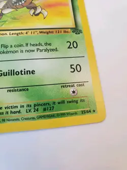 Pinsir 25/64 Jungle 1st Edition Non-Holo Rare Pokemon Card NM - Image 3