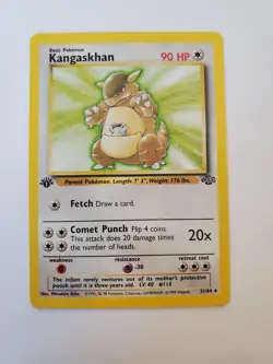 Kangaskhan 21/64 Jungle 1st Edition Non-Holo Rare Pokemon Card NM - Image 1