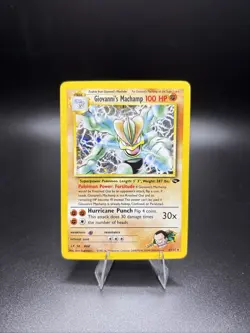 Pokemon TCG Giovanni's Machamp Holo Unlimited Rare Card Gym Challenge 6/132 NM - Image 1