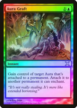 Aura Graft FOIL 10th Edition MINT Blue Uncommon MAGIC GATHERING CARD ABUGames - Image 1