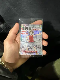 One Piece Monkey D. Luffy US Voyage College Basketball Card Rutgers 1/23 IN HAND - Image 1
