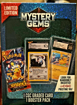 🔥SEALED Pokemon TCG Limited Edition Mystery Gems 1 Graded Card 1 Booster Pack🔥 - Image 1