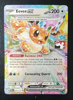 EEVEE EX 075/131, HOLO, STAMPED, PRIZE PACK SERIES 7, POKEMON CARD (NM) - Image 1