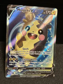 Pokemon TCG Morpeko v Sword & Shield Holo Full Art Ultra Rare Card 190/202 - Image 1