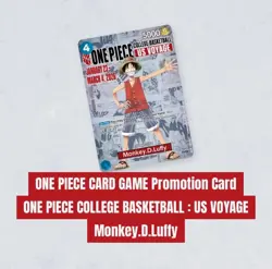 One Piece Monkey.D.Luffy US College Basketball Promo Card - IN HAND WITH POSTER - Image 2