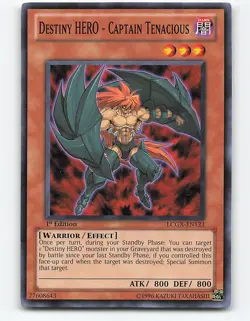 Destiny HERO - Captain Tenacious #LCGX-EN123 1st Edition Yugioh Card - Image 1